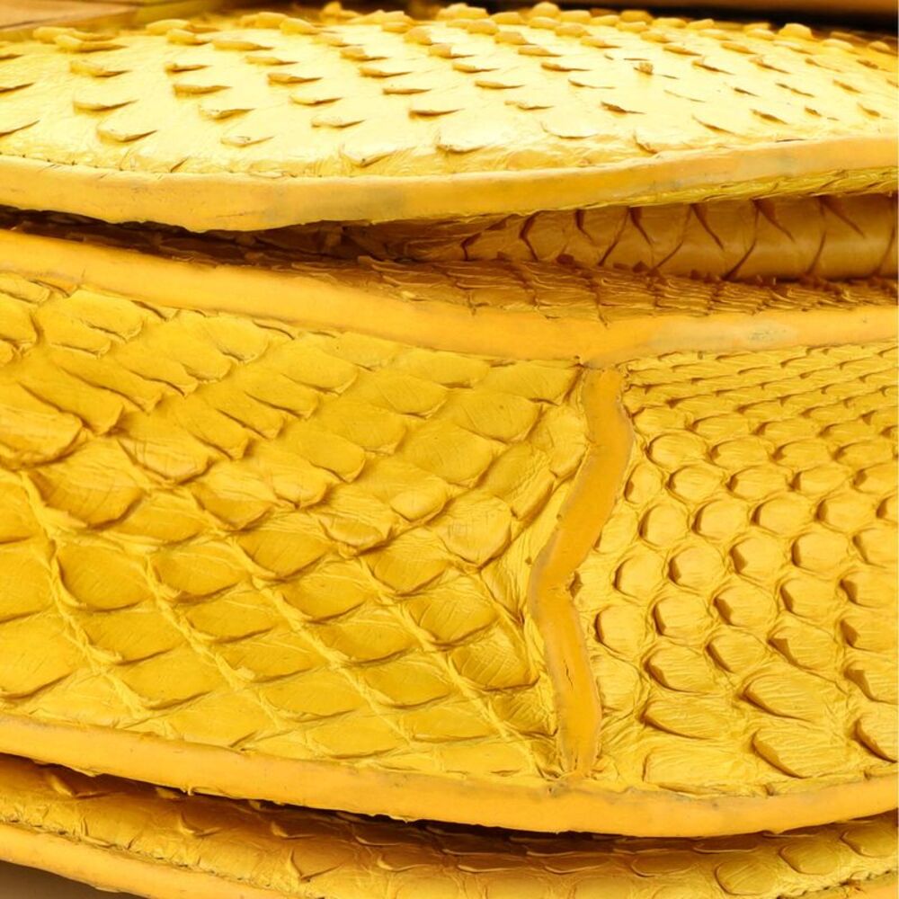 Celine Classic Box Bag Python Medium Yellow - image 6